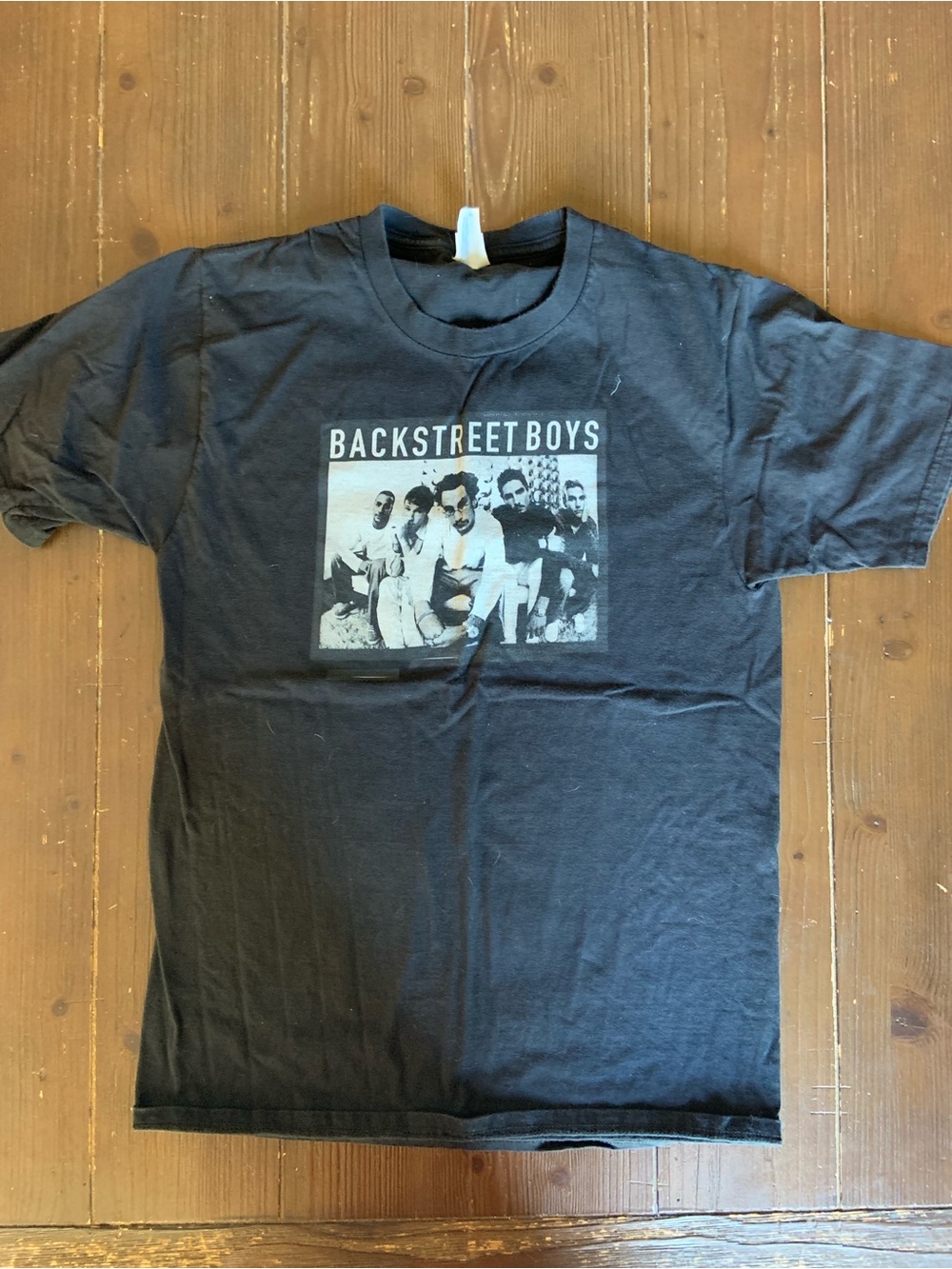Port and Company Black Backstreet Boys Photo Tee